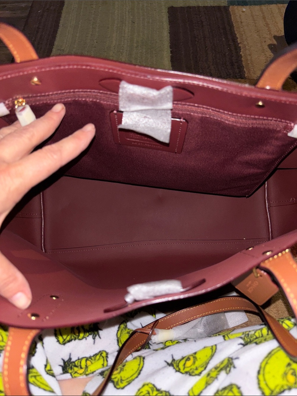 Coach Women's Brown Leather Tote Bag - Picture 8 of 10